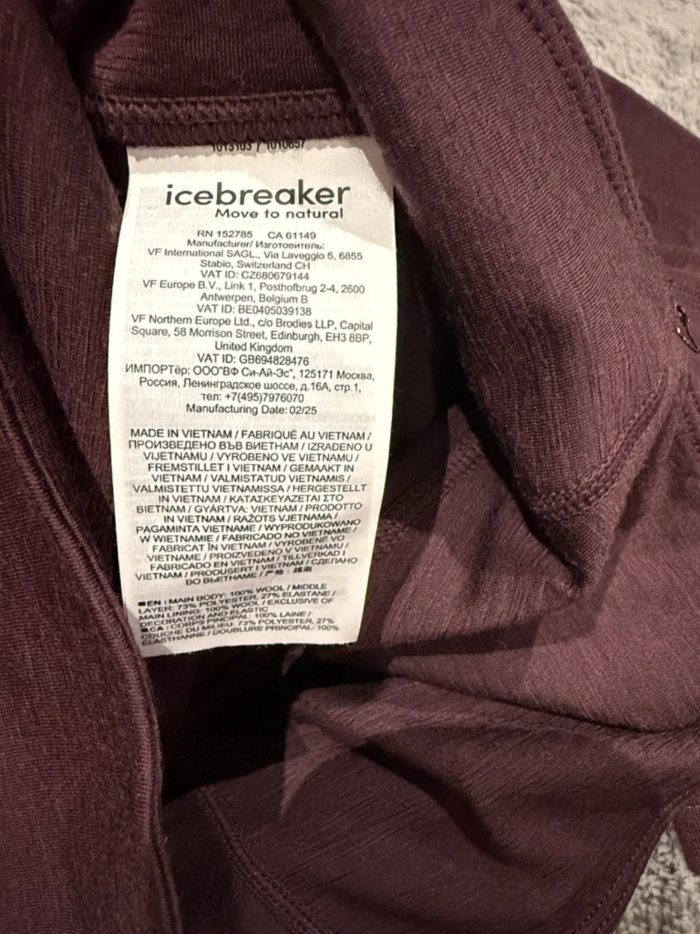 ICEBREAKER WOMEN'S MERINO 200 OASIS HIGH RISE THERMAL LEGGINGS - Picture 5 of 6